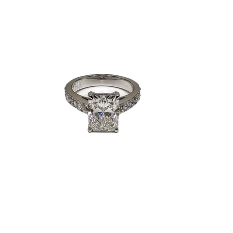 Bague Radiant 3.08ct diamants en or New