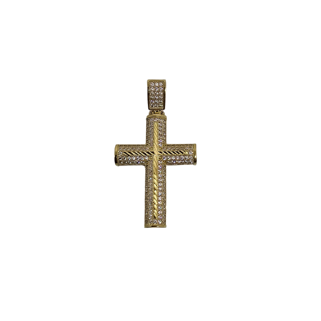 10K Pendentif Homme en or jaune Croix ASK-1084