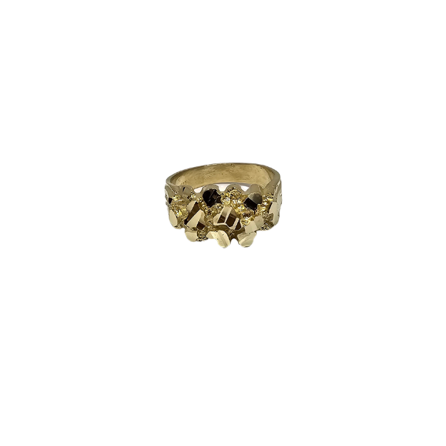 Bague nugget en Or  10k pour homme