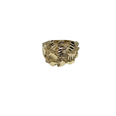 Bague nugget en or 10k pour homme