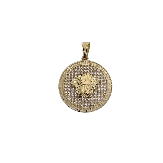 10K Pendentif Homme en or jaune meduse  MBS-1056