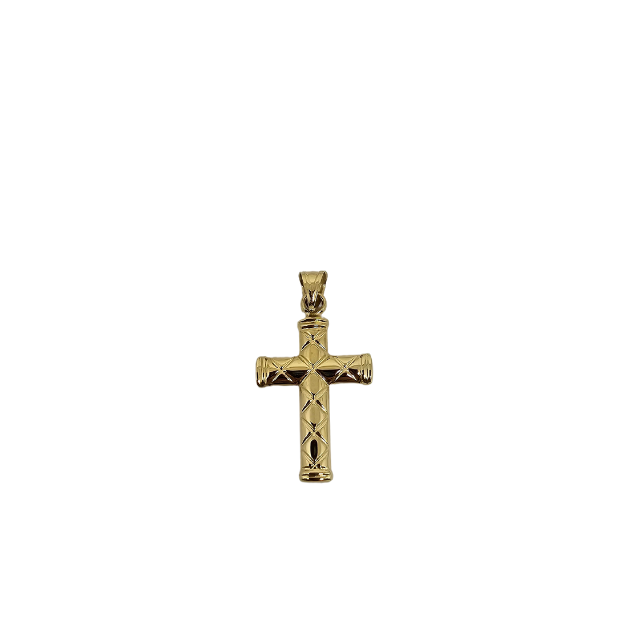 10K Pendentif Homme en or jaune Croix MBS_027