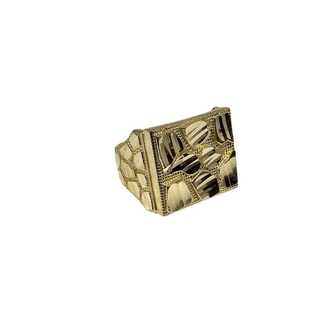 Bague nugget en or 10k pour homme