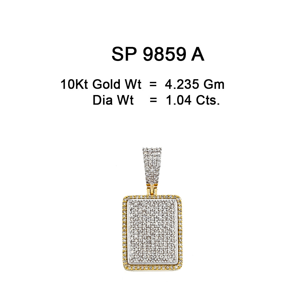 10K Or Jaune 1.04CT diamant Pendentif  SP-9859