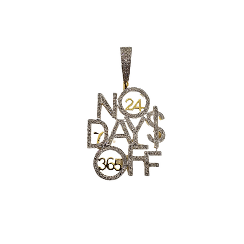 pendentif No Days Off 1ct Diamants SI en or 10k