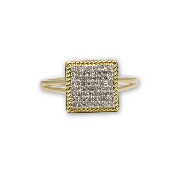 Bague Fiancailles Diamants 14K Or Jaune DRG-037 - OR QUEBEC 