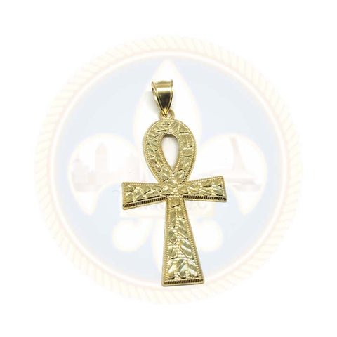 Pendentif Homme Or Jaune 10K Croix Ankh M GAP-018 - OR QUEBEC 