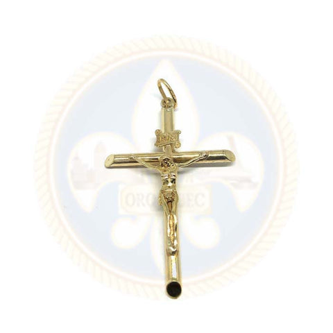 10K Pendentif en or jaune Croix XXL GCP-054 - OR QUEBEC 