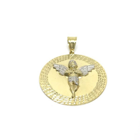 Ange bébé en or jaune 10K avec pendentif  or homme GPA-004 - OR QUEBEC 