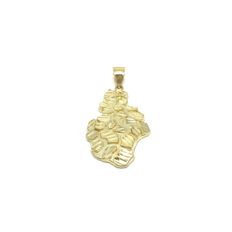 Pendentif en or jaune 10K Nugget conçu pour hommes GPA-047 - OR QUEBEC 