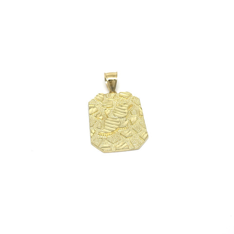 Coupe en or jaune 10K coupe Biscuit Bar hommes pendentif GPA-048 - OR QUEBEC 